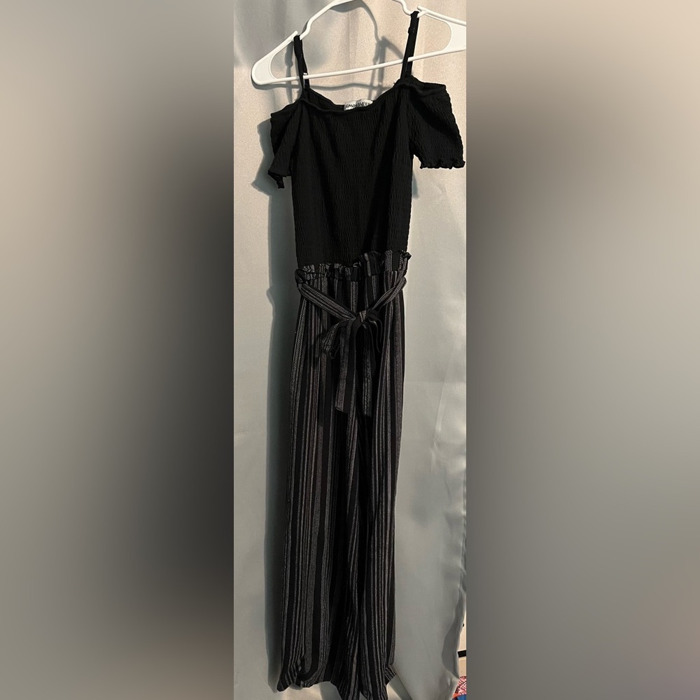 Almost Famous Black and Gray Jumpsuit